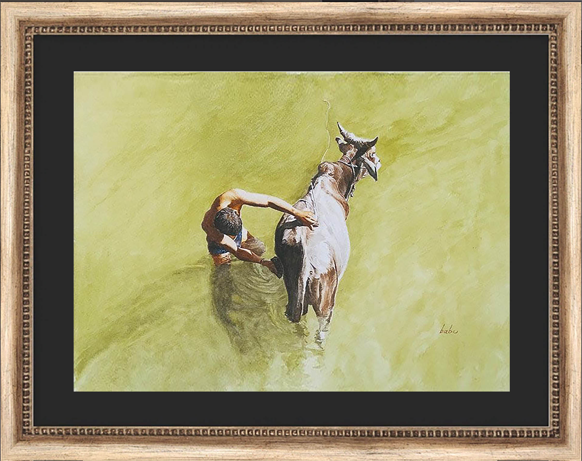 Bull Bathing