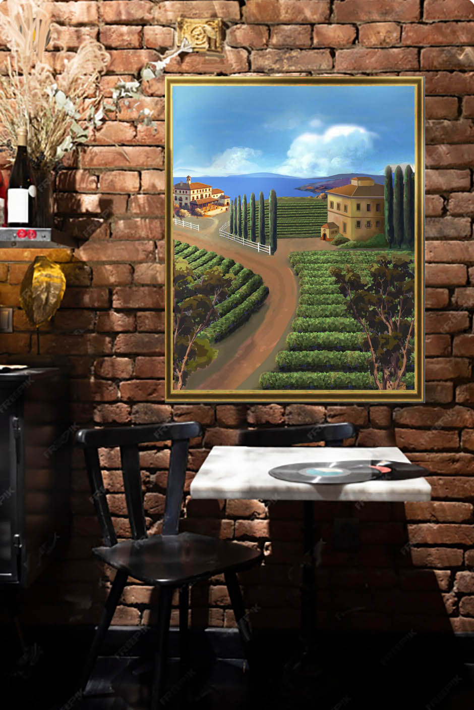 Italian Vineyard Painting