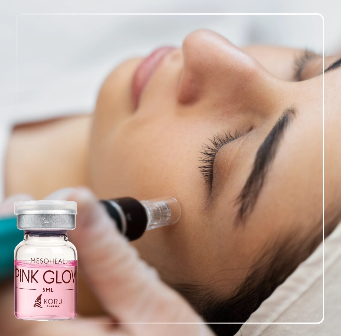 Pink Glow Rostro, Cuello, Escote y mano 