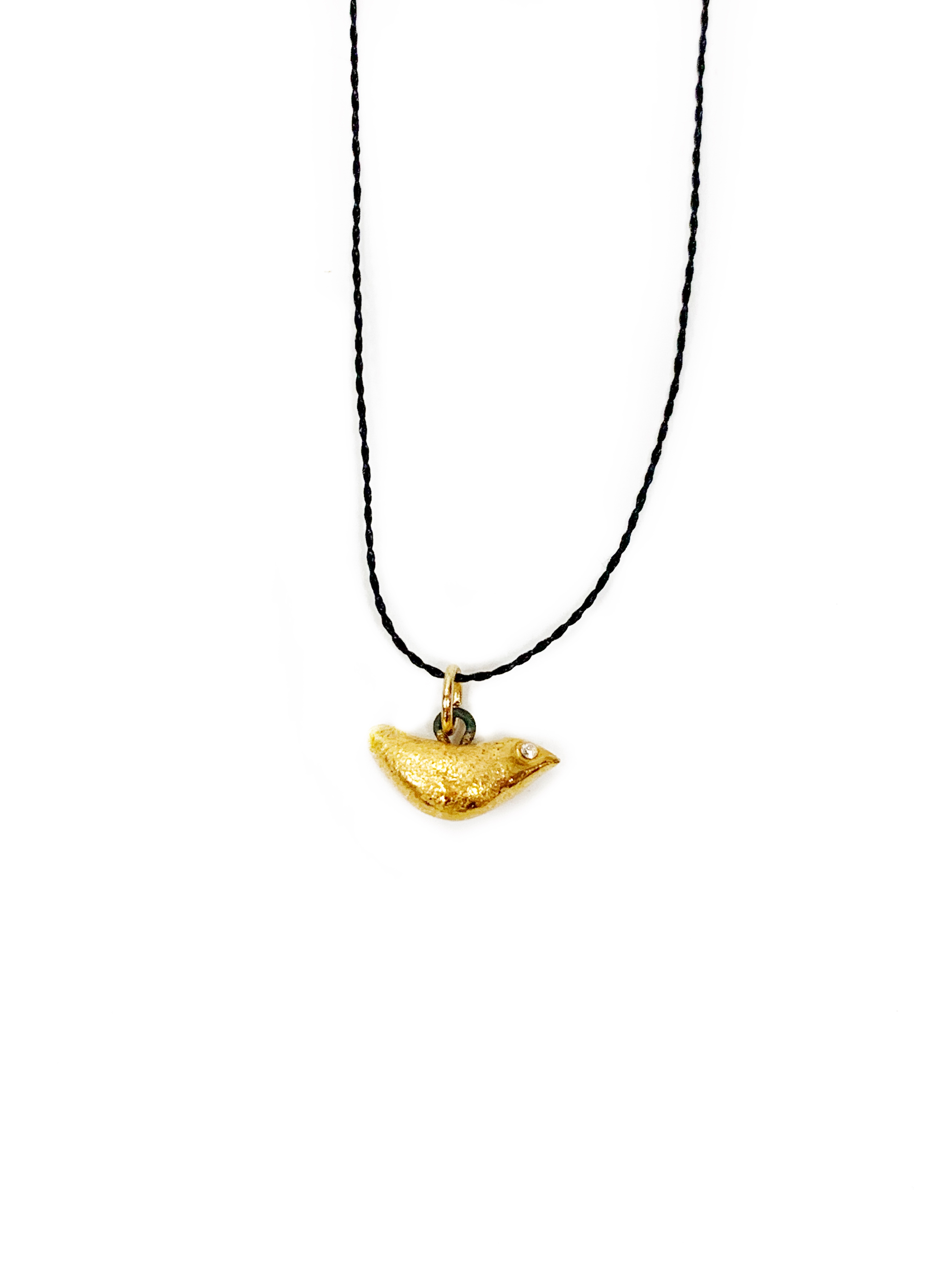 Paauksuotas juodo porceliano pakabukas PAUŠTELIS