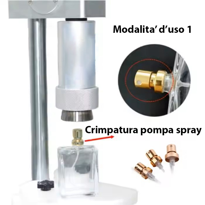 Macchina crimpatrice professionale manuale per profumi