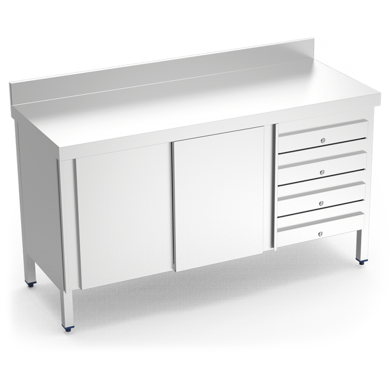 Mesas murales con puertas y cajones