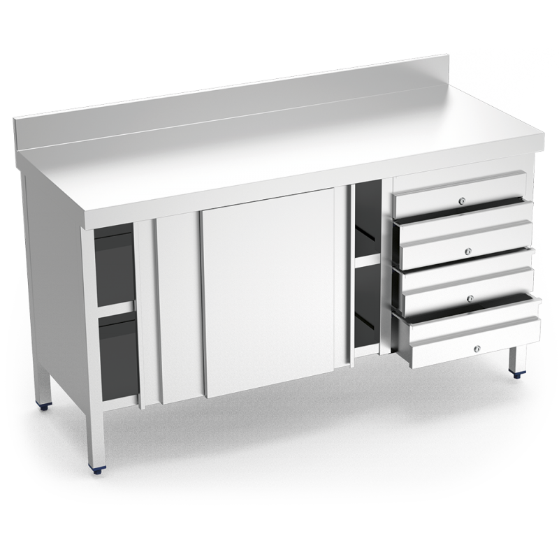 Mesas murales con puertas y cajones