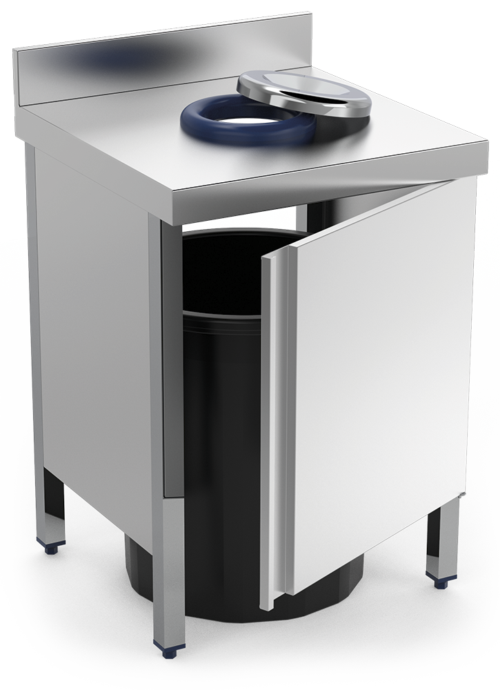 Mesa mural desbarasado con puerta