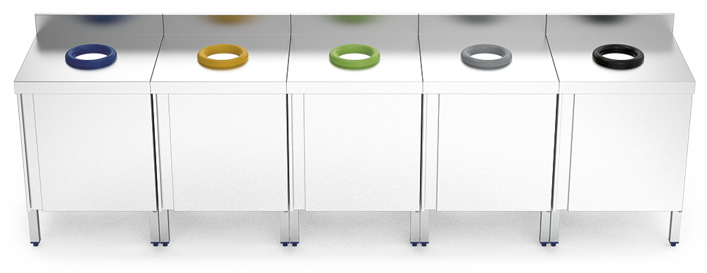 Mesa mural desbarasado con puerta