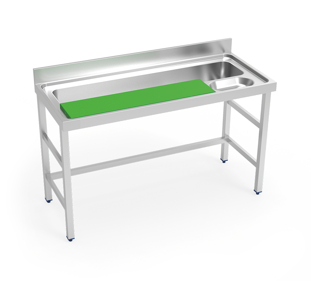 Mesa de preparación de verduras