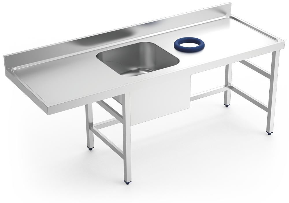 Mesa mural de prelavado