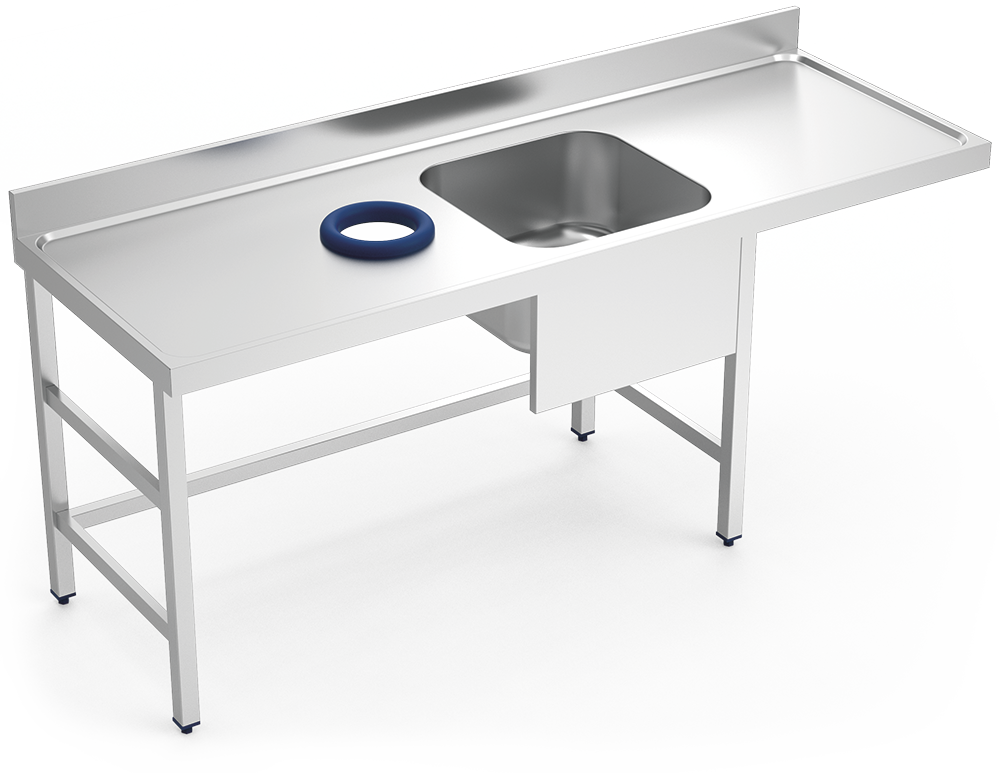 Mesa mural de prelavado