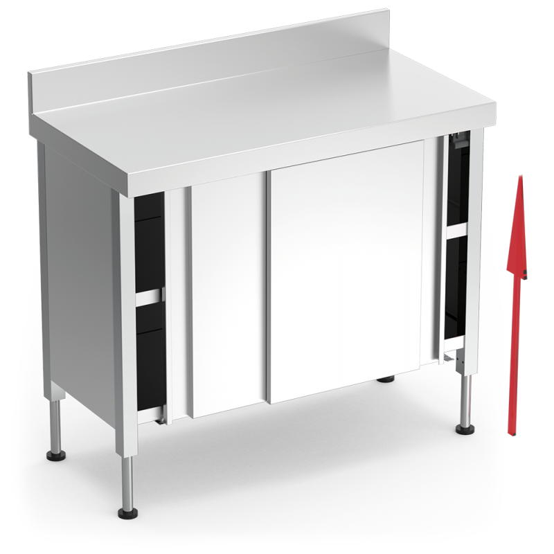 Mesa mural con puertas y sistema de elevación eléctrico