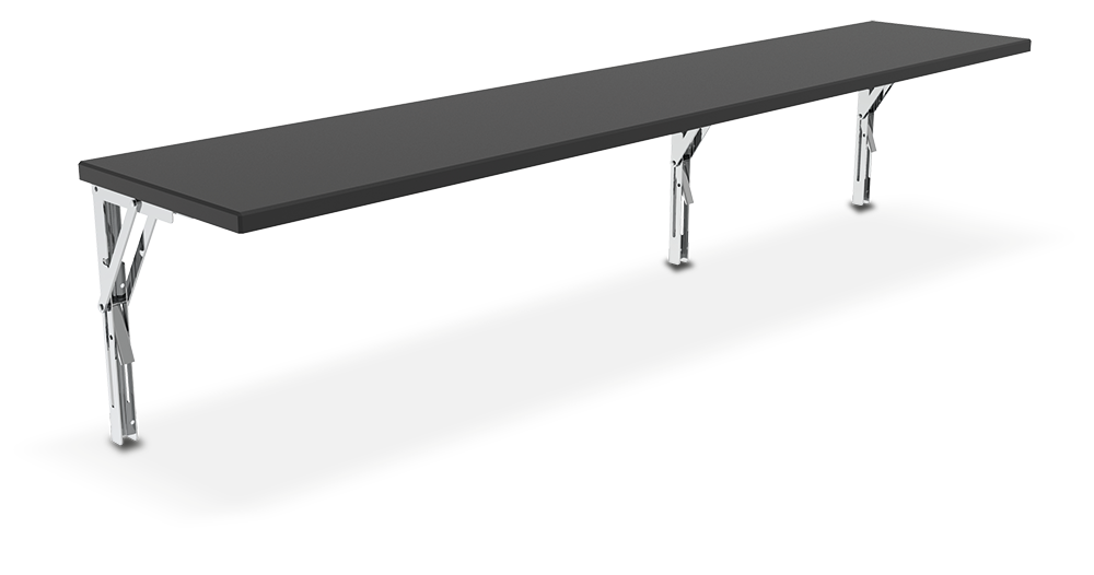 Estante abatible de fibra para punto de venta portátil de jamones