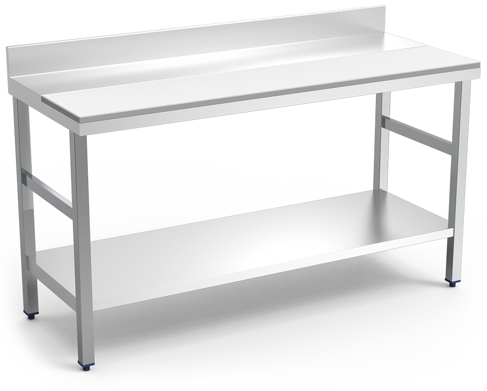  Mesa de preparación mural con entrepaño 