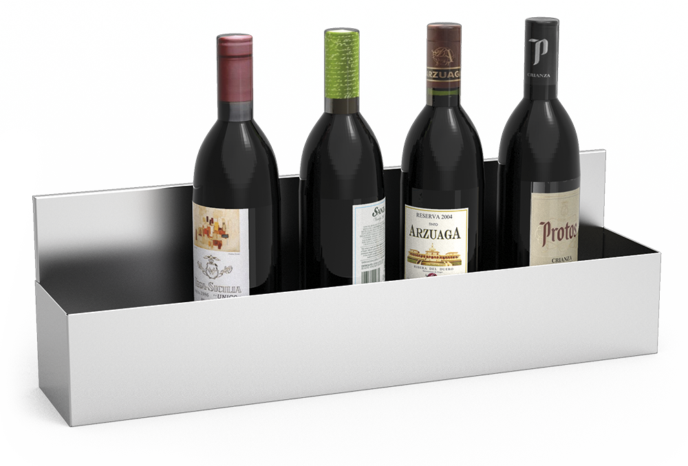  Botellero inox para adosar o sobremesa  