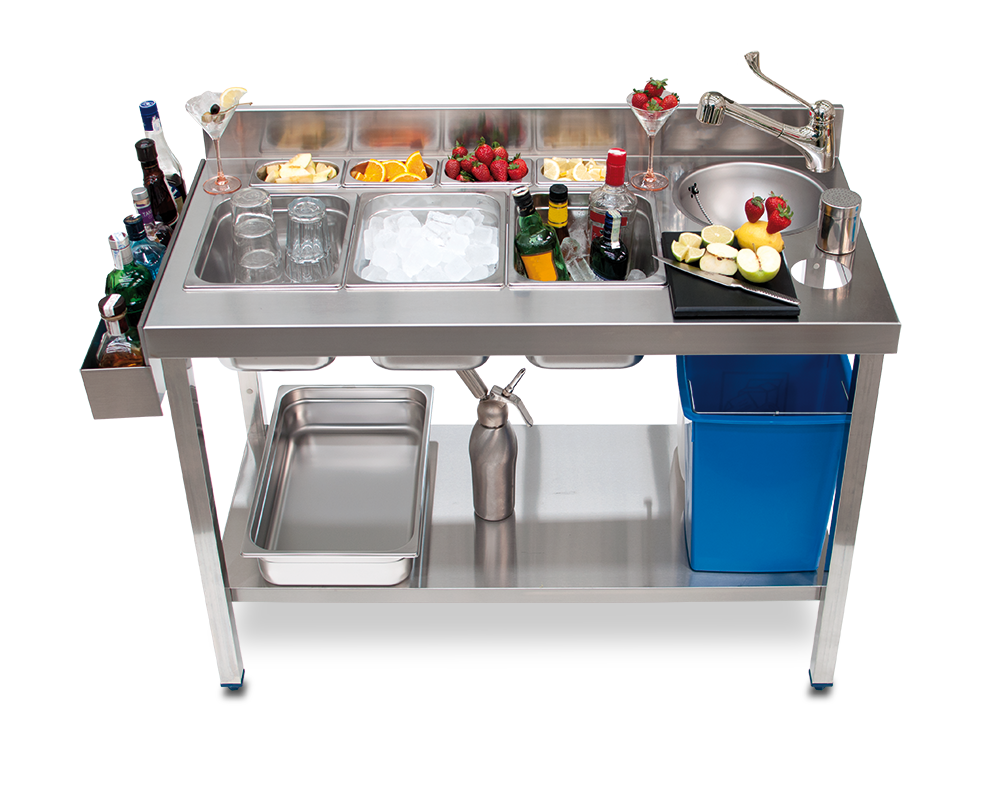  Botellero inox para adosar o sobremesa  