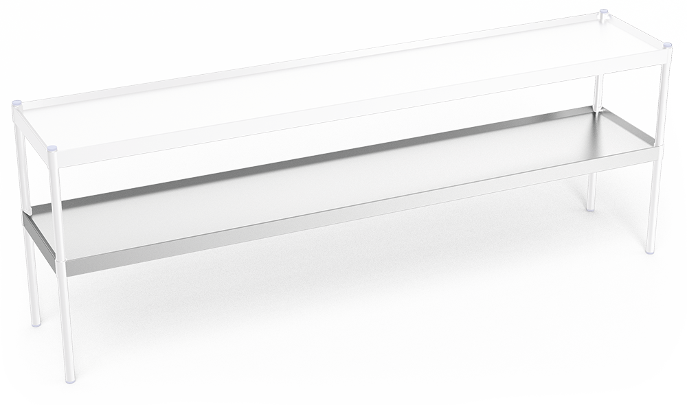  Estante inox para sobremesa 