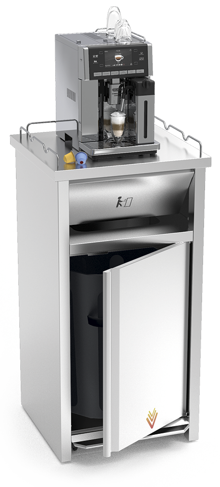 Contenedor Inox para Vaciado de Bandejas de Comida Rápida