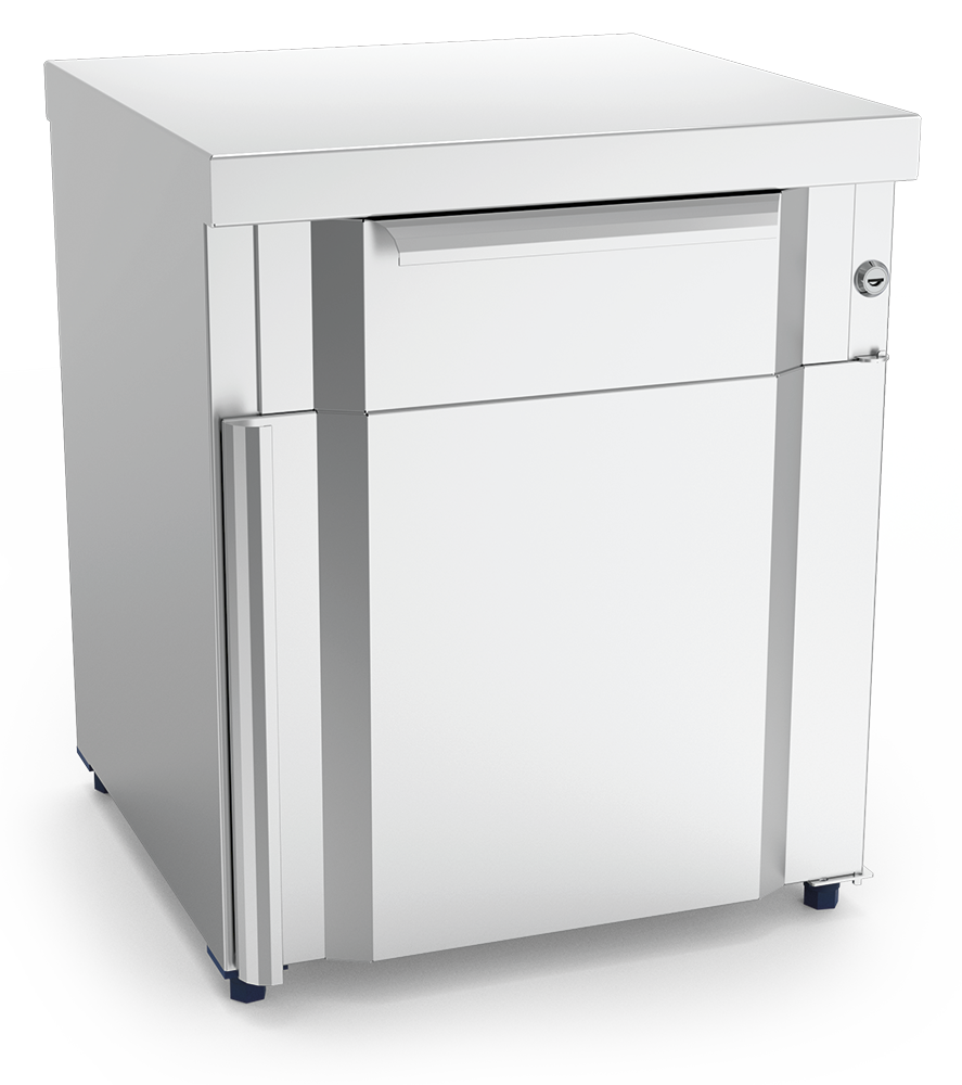  Box modular inox con cajón y puerta 