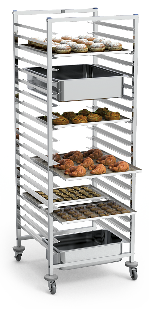 Carro bandejero multinorma (Gastronorm / Euronorm / Pastelería)
