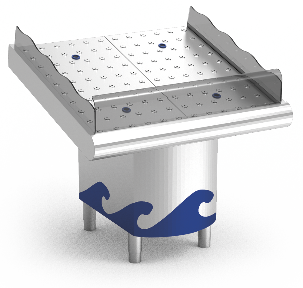  Mostrador de pescadería con soportes 