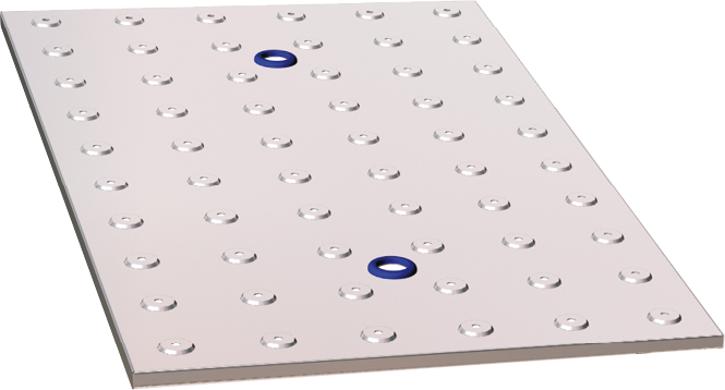 Bandeja perforada para mostrador de pescaderia