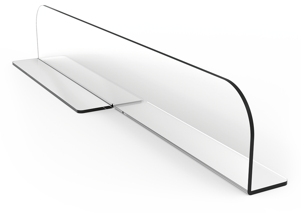 Separador de plástico transparente para mesa de marisco