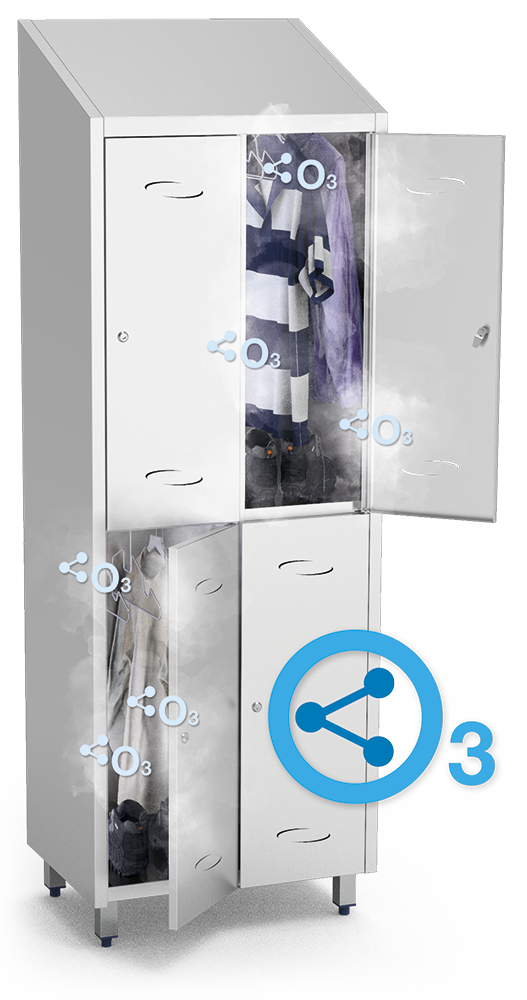  Kit de ozono acoplado a taquilla o armario 