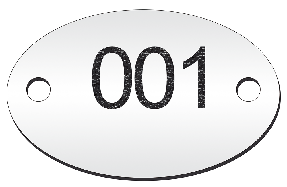  Placa inox numerada
