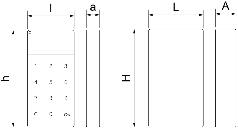  Cerradura electrónica táctil ambidiestra 