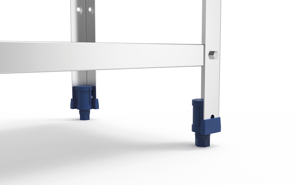 Estantería inox de 6 niveles con estantes lisos
