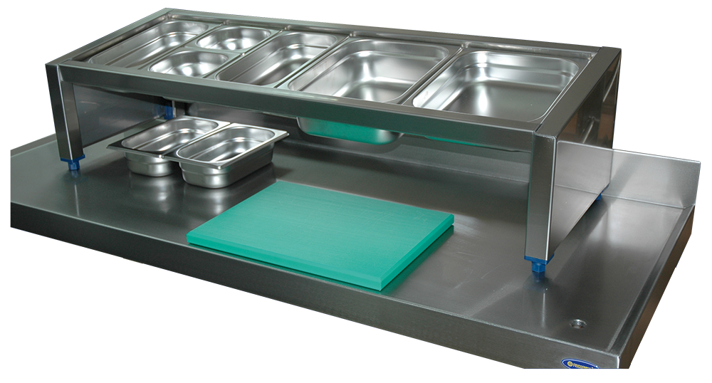 Soporte de sobremesa y mural porta-cubetas Gastronorm