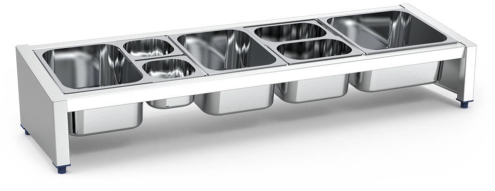 Soporte de sobremesa y mural porta-cubetas Gastronorm