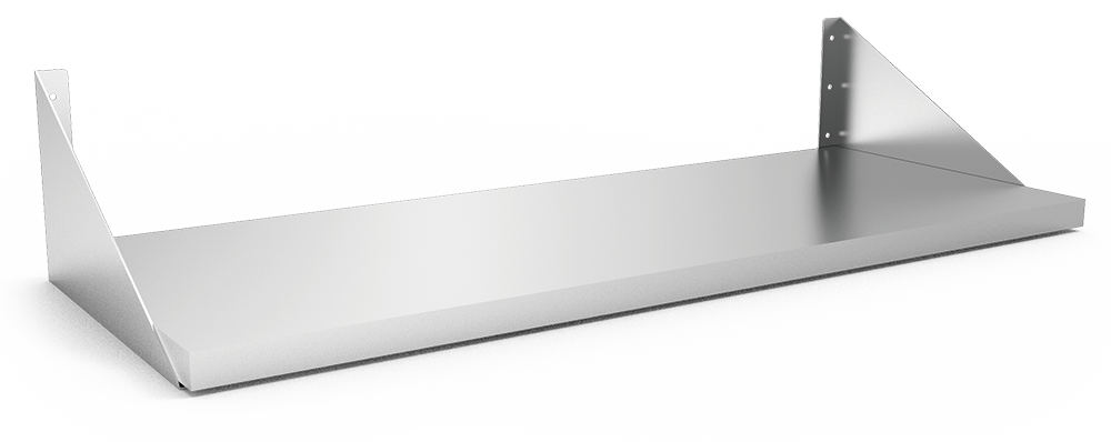  Estante inox mural con cartelas vueltas 