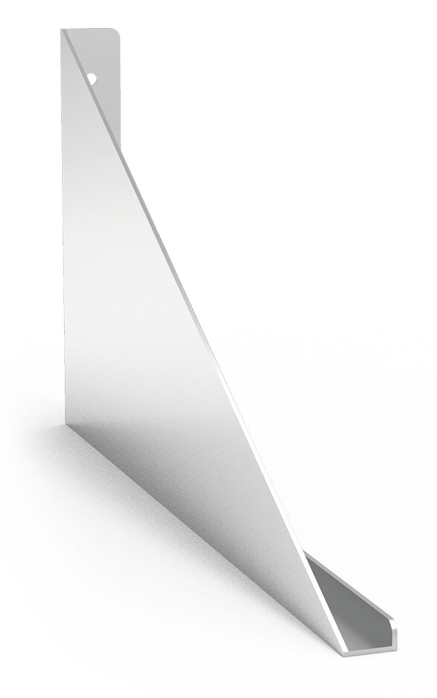 Cartelas vuelta inox para estantes murales