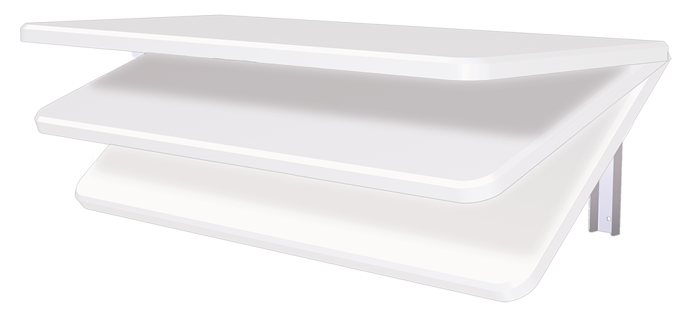  Estante mural de fibra abatible 