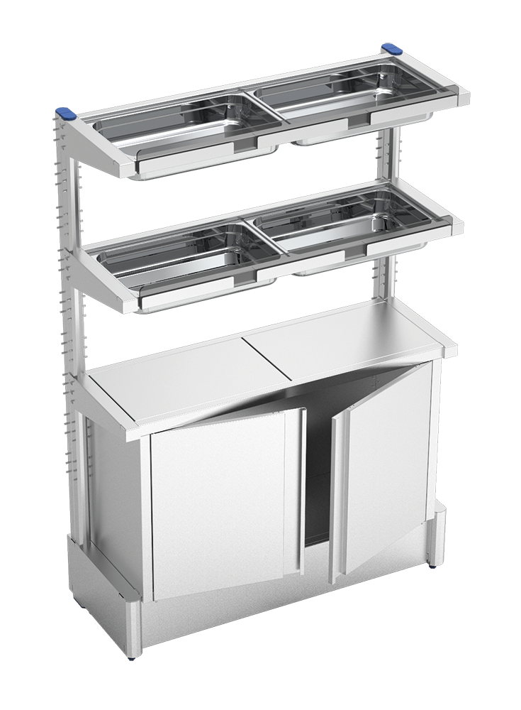  Estantería con armario para botellas de zumo 