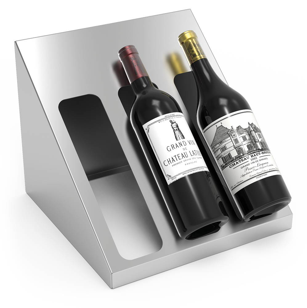  Botellero expositor inox de sobremesa para vino 
