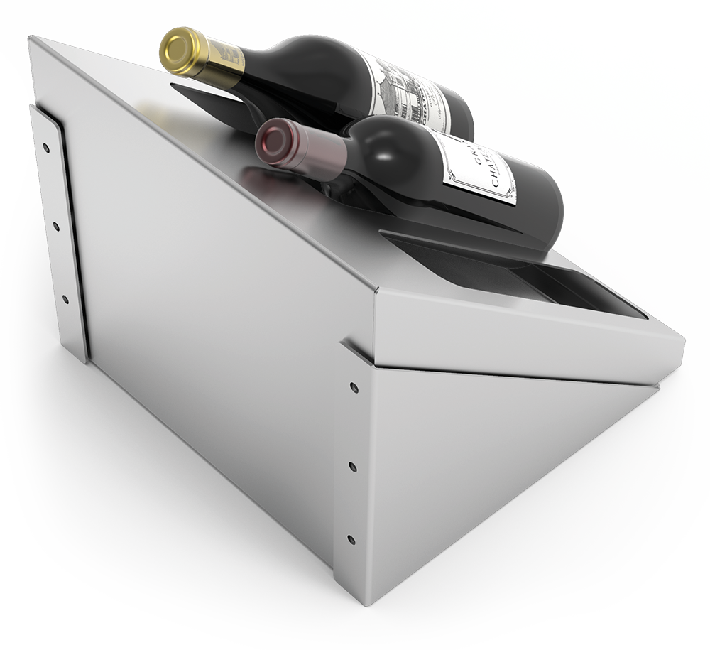  Botellero expositor inox de sobremesa para vino 