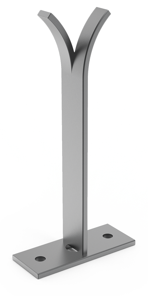 Sujeción de hierro para tirante atornillado