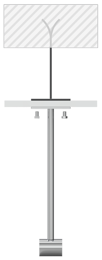Sujeción de hierro para tirante atornillado