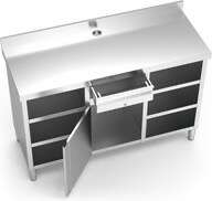 Mueble Cafetero Inox Doble