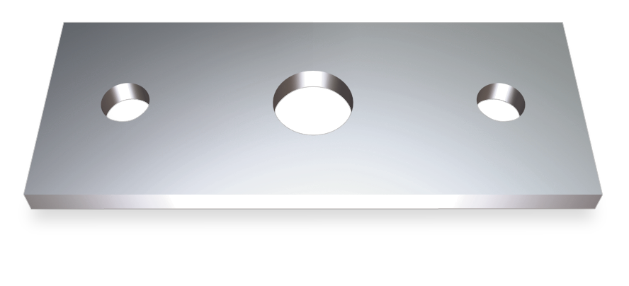 Plaqueta inox soldada