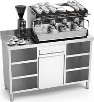 Mueble Cafetero Inox Doble