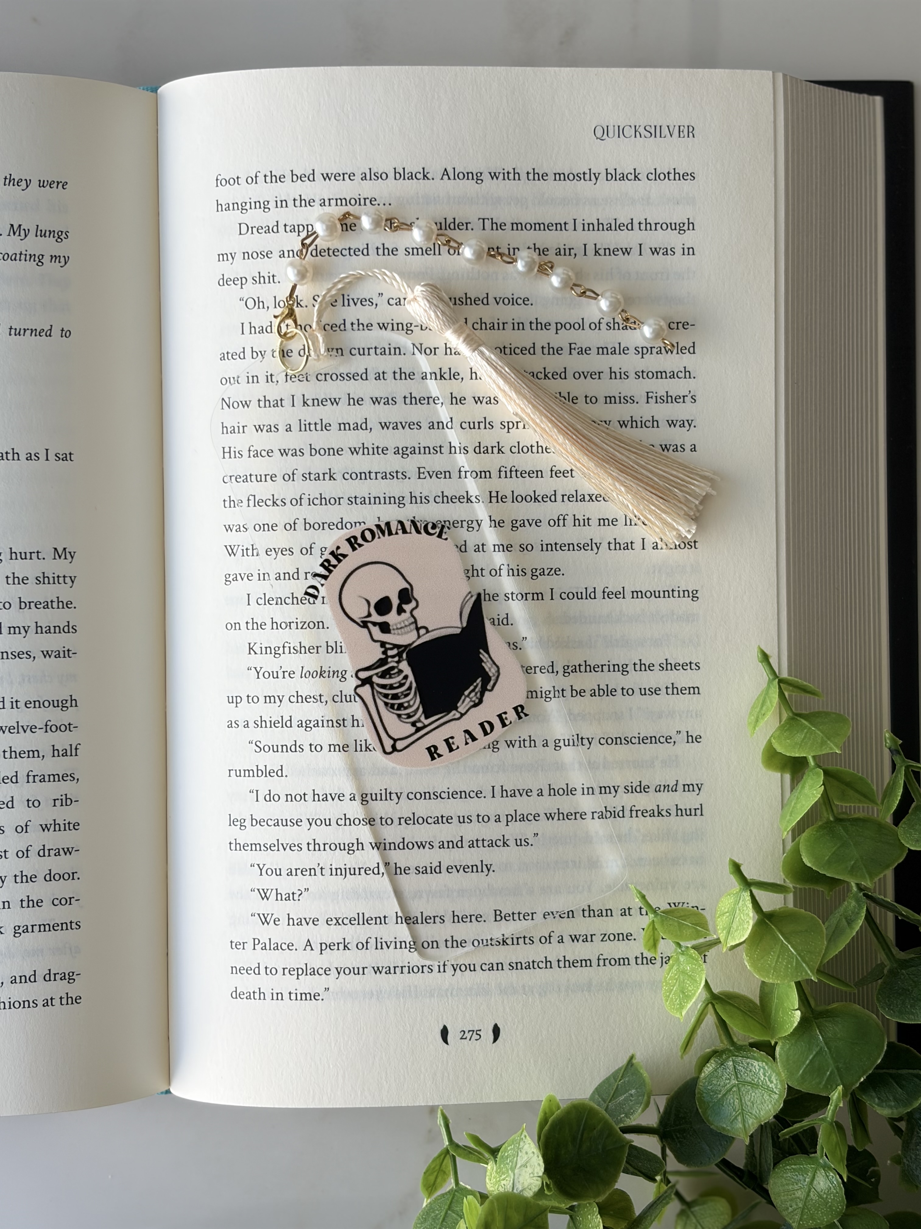 Dark Romance Reader Acrylic Bookmark