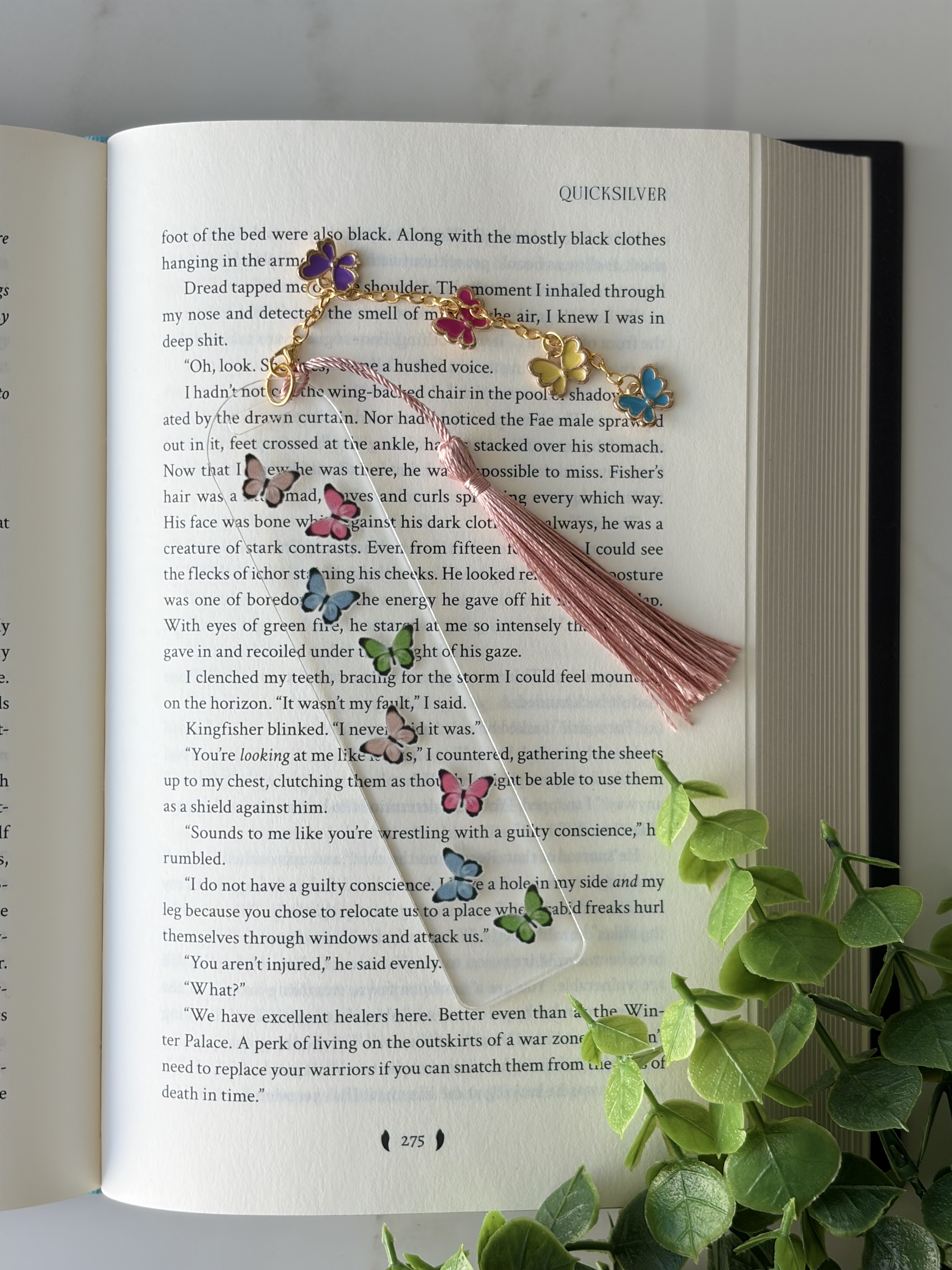 Colorful Butterflies Acrylic Bookmark 