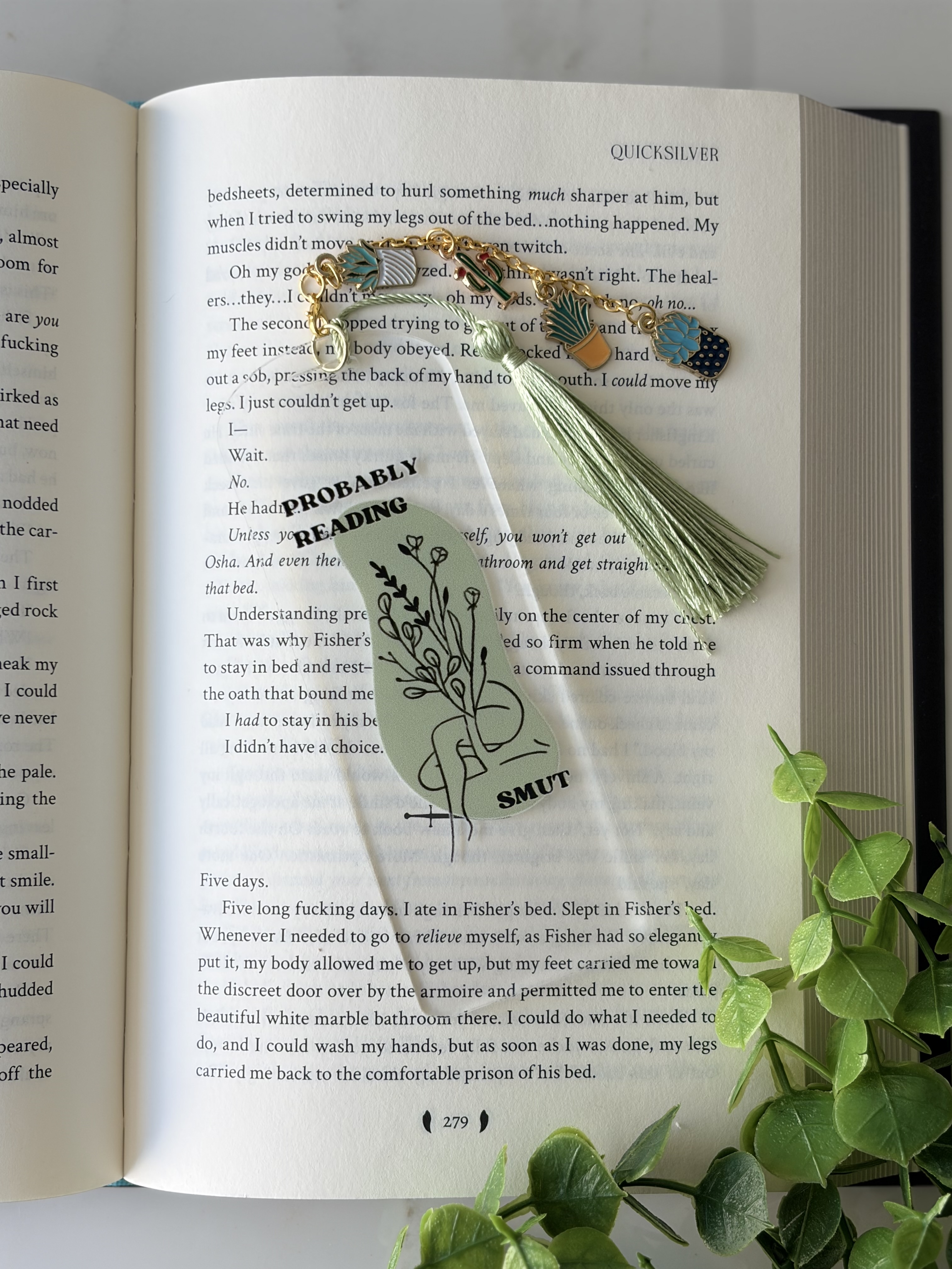 Probably Reading Smut Acrylic Bookmark