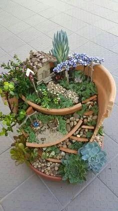 Maceta de jardín de hadas