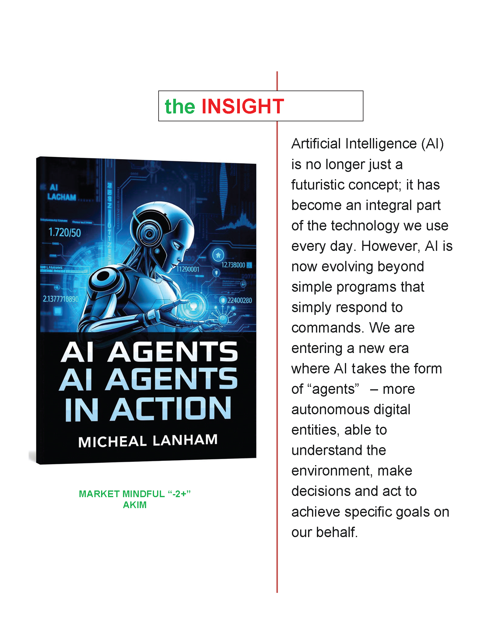 AI Agents in Action" by Micheal Lanham 