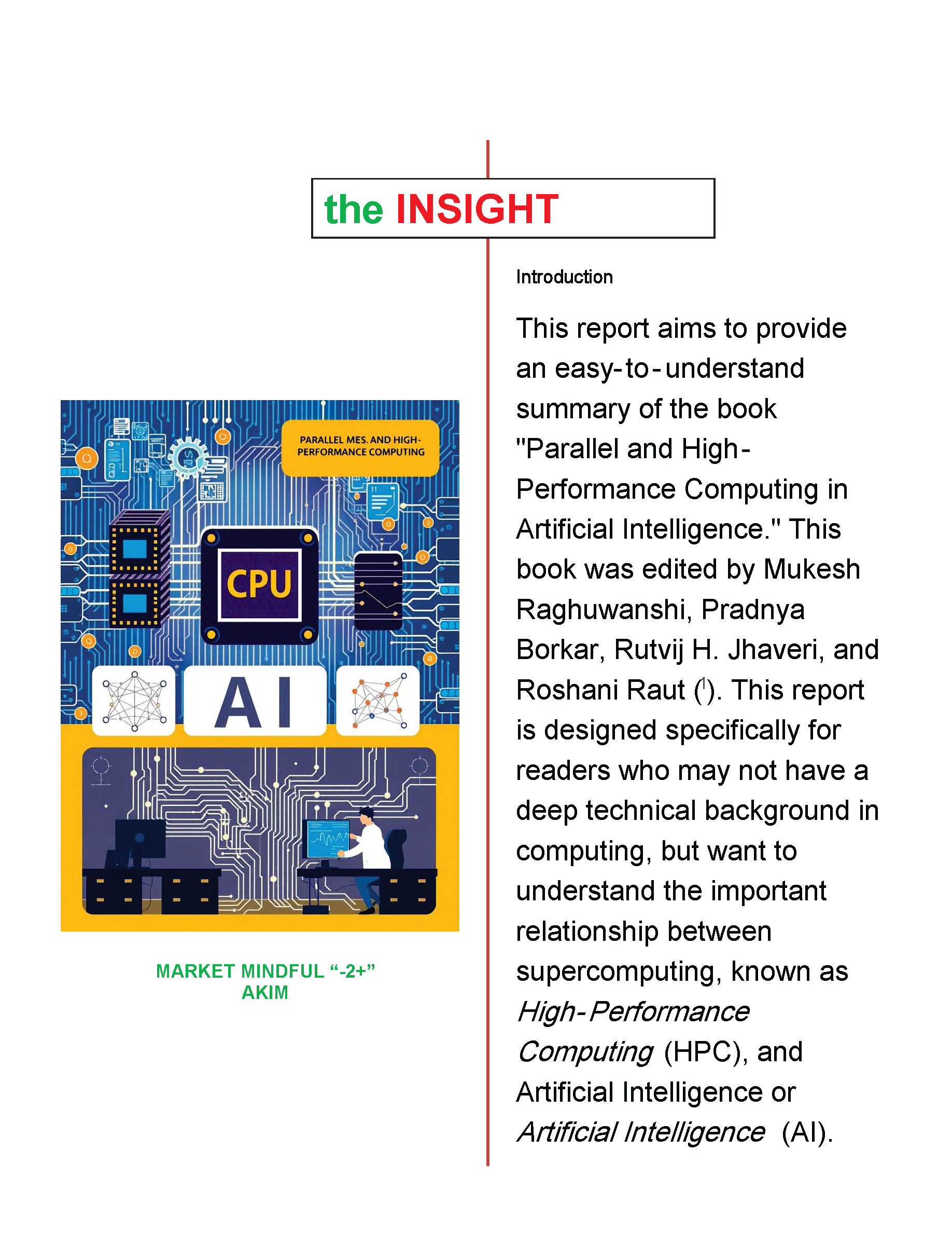 Parallel and High-Performance Computing in Artificial Intelligence  by Mukesh Raghuwanshi, Pradnya Borkar, Rutvij H. Jhaveri, and Roshani Raut 