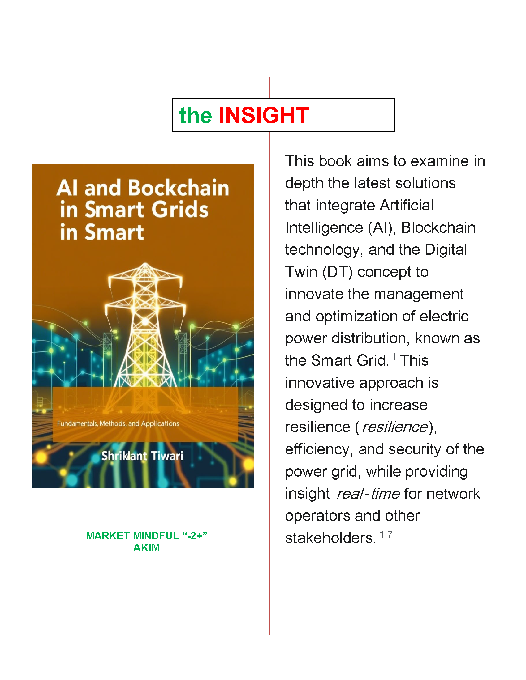 AI and Blockchain in Smart Grids: Fundamentals, Methods, and Applications," edited by Shrikant Tiwari and Amit Kumar 