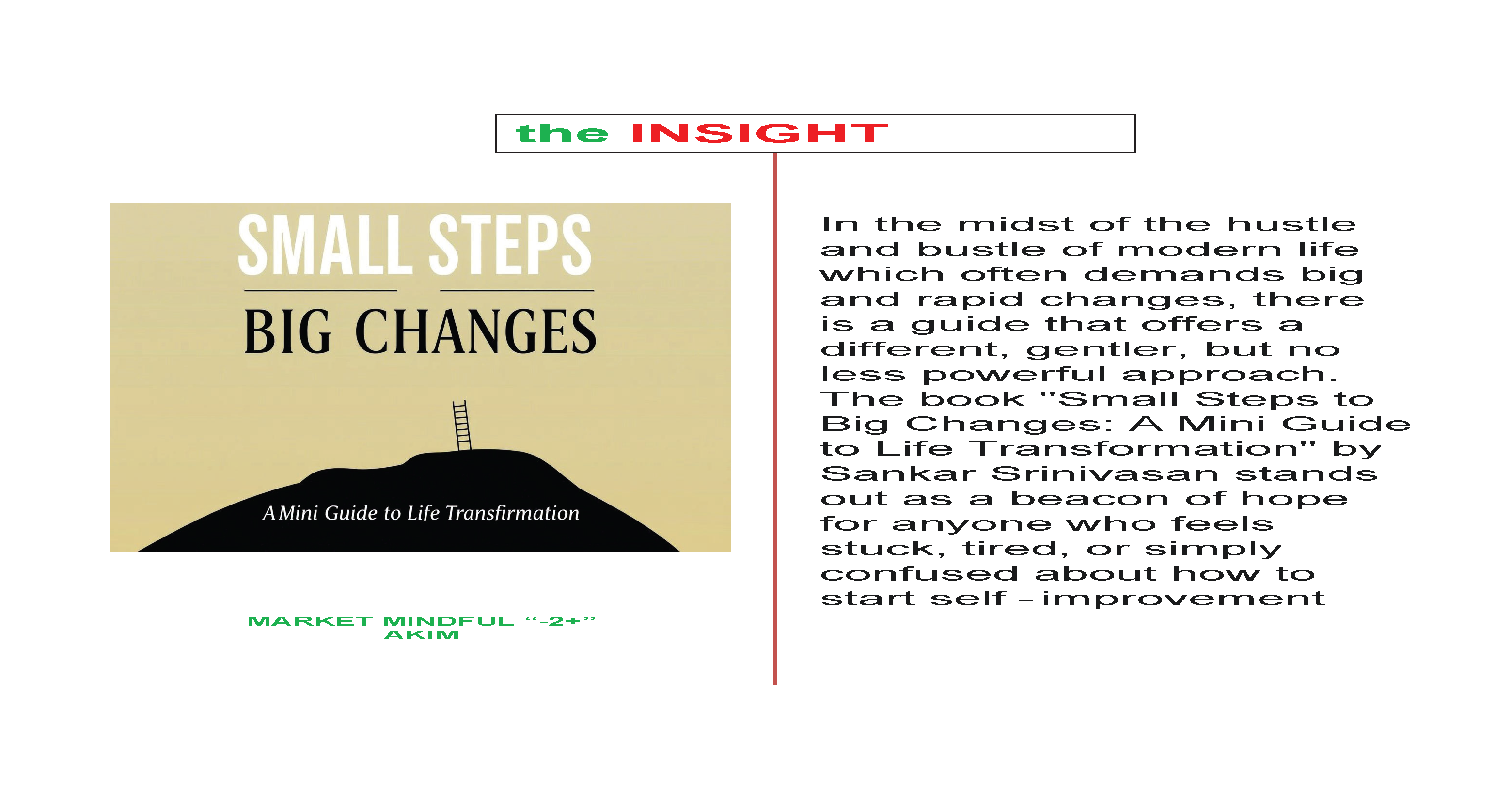 Small Steps Big Changes: A Mini Guide to Life Transformation