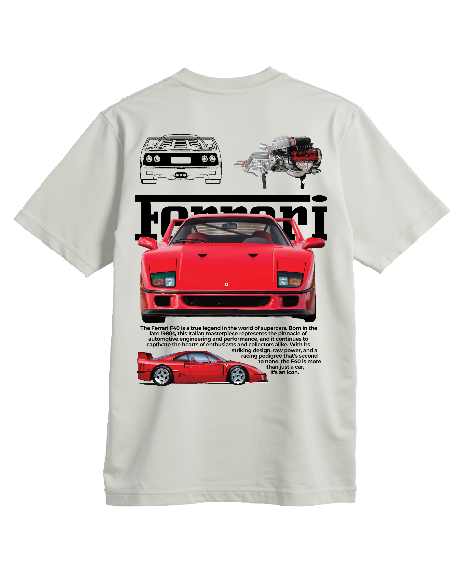 Playera Ferrari F40